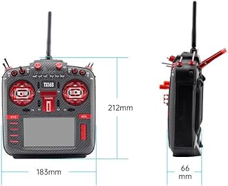Radiomaster TX16S MKII MAX with AG01 Hall Gimbals Radio Control System ExpressLRS or Multi-Protocol 4in1 (ELRS Mode 2-Red)