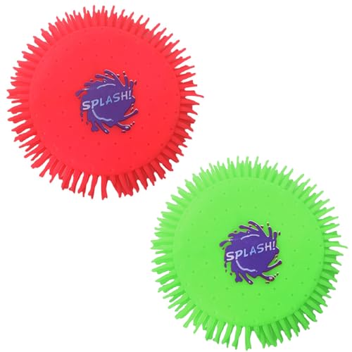 EPRVAUY 2 pièces Frisbee à Eau Doux, Disque de Lancement d'eau en Mousse et Silicone, Jouet...