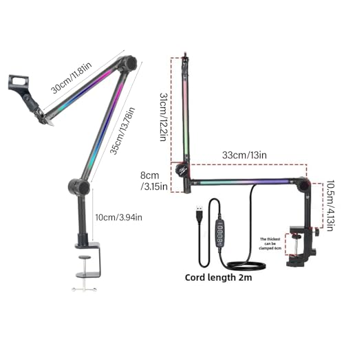 Support de microphone universel avec installation facile et bras multi-directions réglables