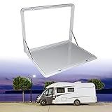 【Easy to Use】Aluminum has strong load-bearing capacity, maximum load: 25kg/55.11lbs. The smooth surface is easy to clean and maintain. And the folding table has a lock, which makes it safer after folding and will not fall. When using, you only need to open the lock to use it, which is more convenient and convenient to use.