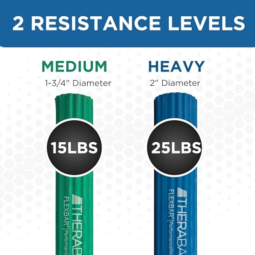 Image of THERABAND FlexBar, Resistance Bars for Tennis Elbow & Grip Strength, Color-Coded Therapy Bars for Tendonitis & Golfer's Elbow