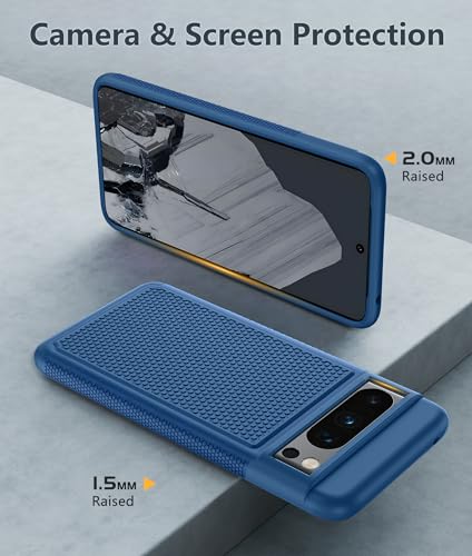 Image of FNTCASE for Google Pixel 8-Pro Case: Dual Layer Shockproof Protective Cell Phone Cover | Anti Slip Textured Back | Military Protection Bumper | Heavy Duty Rugged Tough
