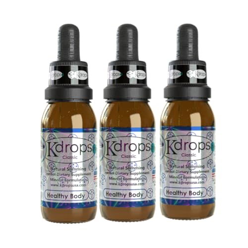 Kdrops Classic - Potent Fat Burner Drops - 3-Month Supply (Pack of 3) - Natural Weight Loss gotas para bajar de peso KDROPS