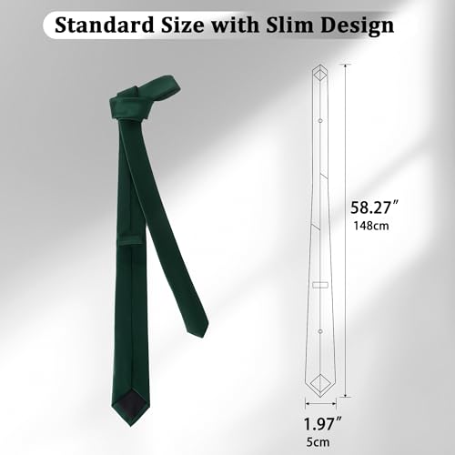 Image of Landisun Black Tie Men Women Solid Skinny Ties Slim Ties Satin Tie