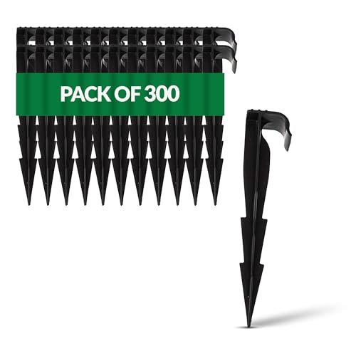 GARDENIX 300 picchetti AquaPEG, di Ancoraggio per Il Fissaggio a Terra per l'irrigazione del Giardino, Tubo Ø 16