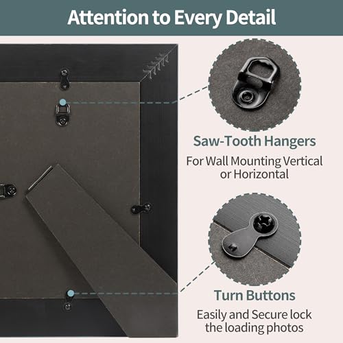 Sapowerntus Conjunto de molduras vintage 12 x 18 cm, linha dourada, azul, envelhecido, para pendurar