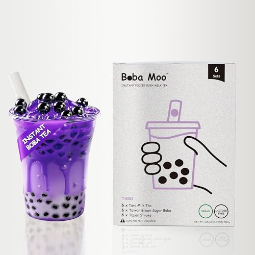 Boba Moo Premium Boba Tea Kit With Taro Milk Tea Flavor - Only 10...