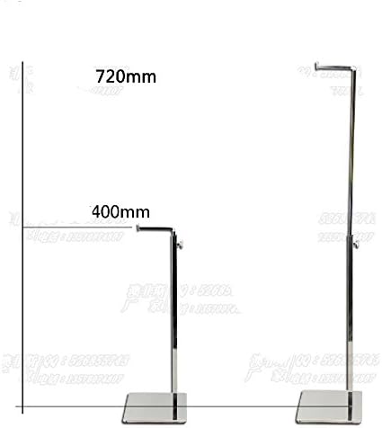 Miniatura 4 de B&NN Soporte de metal ajustable para bolso de mesa, bolso de exhibición, soporte de bolsa de un solo gancho (plateado)