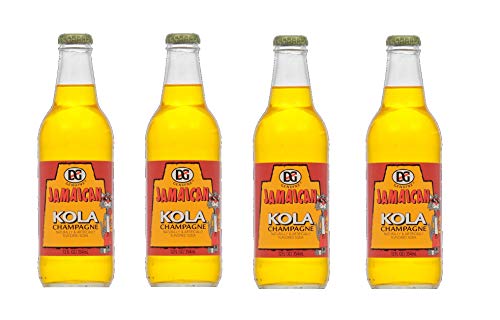Jamaican Kola Champagne Flavored Soda, 12oz Glass Bottle (Chamoagne, 4 pack)