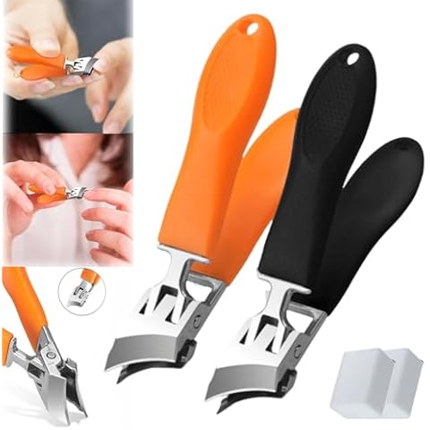 LXCJZY Wide Jaw Opening Anti-Splash Slanted Nail Clipper, Versatile Slanted Nail Clippers, Clippers - No Splash Nail Trimmer for Men, Wide Jaw Slanted Toenail Clippers (Mixed) Cover
