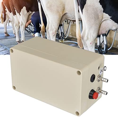 Diydeg Milking Vacuum Pump, 48W 12V Portable Large Suction Pulsation Electric Milking Machine Accessory, Automatic Livestock Goat Milker Plastic Stable Milking Equipment for Sheep Cow