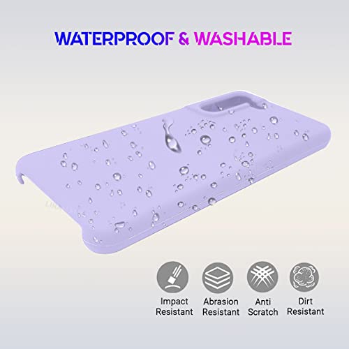 Image of LIRAMARK Liquid Silicone Soft Back Cover Case for Samsung Galaxy S21 FE 5G (Lavender)