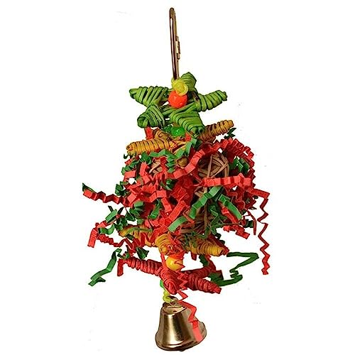 Super Bird Creations SB971 Xmas Crinkle Little Star Bird Toy, Small Bird Size, 6