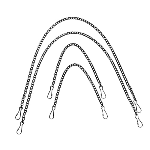 Image of 4pcs Heavy Duty Hanging Chain for Plants Black Decorative Chains for Flower Pots Picture Frames and Bird Feeders for Indoor and Outdoor Use