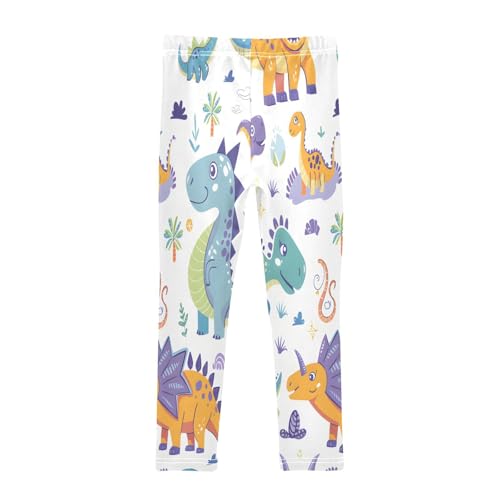 Bolaz Toddler Girls Leggings Printed Yoga Pants Leggings Cute Cartoon Dinosaurs for Kids2