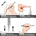 Kassa 4-Pack Fine Tip White Chalk Markers | Includes 2 3mm Reversible Bullet, Chisel Tips | Works on Chalkboard, Blackboard, Windows & Mirrors | Erasable & Dust-Free | Ideal Use at Home, School & More