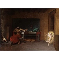 Amazon.com: Toperfect 4 Art Paintings Anacreon Greek cupid Jean