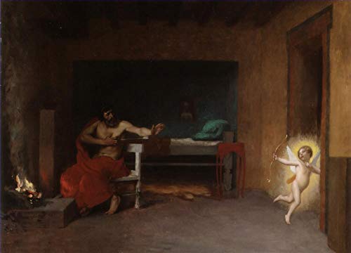 Tableau Anacréon Cupidon grec Jean Léon Gérôme huile sur toile faite main 07