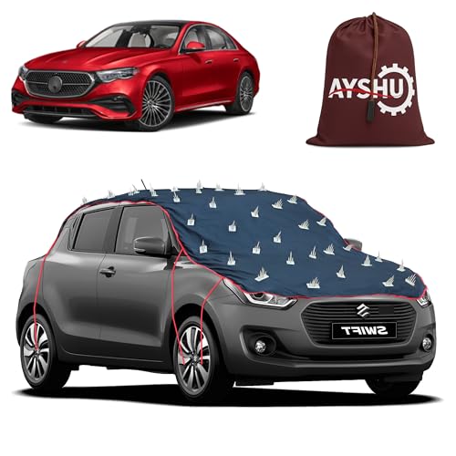 Image of AYSHU Water-Resistant Spike Car Cover for Mercedes Benz E-Class E240 - Protects from Dogs, Monkeys, Dust, Sunlight & UV - Full Roof Universal Fit