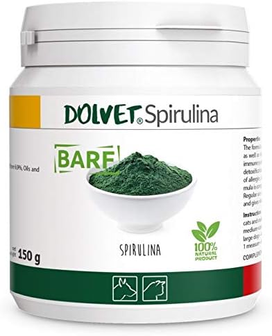 PETS Dolfos Dolvet Spirulina 150g for Dogs & Cats 100% Natural Aids digestion vitality overall condition BARF