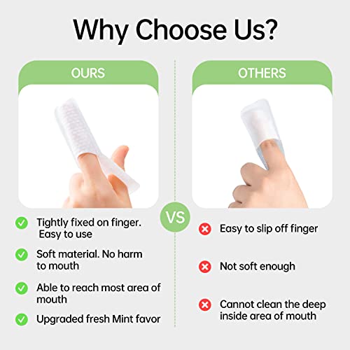 Image of Finger Teeth Wipes for Adults, 60pcs, Oral Brush ups for Teeth Cleaning, Deep Cleaning Teeth Wipes, Gum Cleanning, Teeth Whitening Wipes, Oral mucosa Cleaner, Mint Flavor
