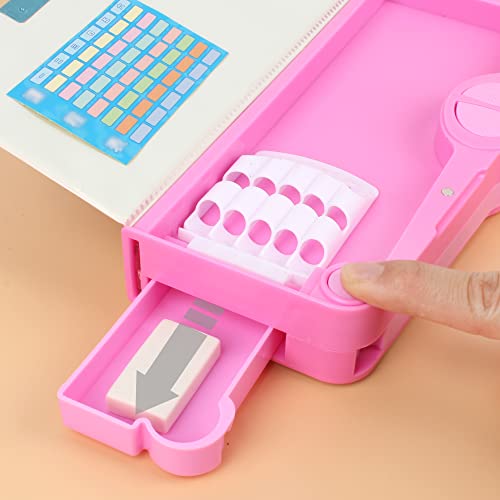 Image of Minache Multifunction Pencil Case Pencil Box with 2 Compartments Cartoon Pattern Stationery Set with Pop Out Scissors and Pencil Sharpener, 7483+Style 4, bh-07483-04AD