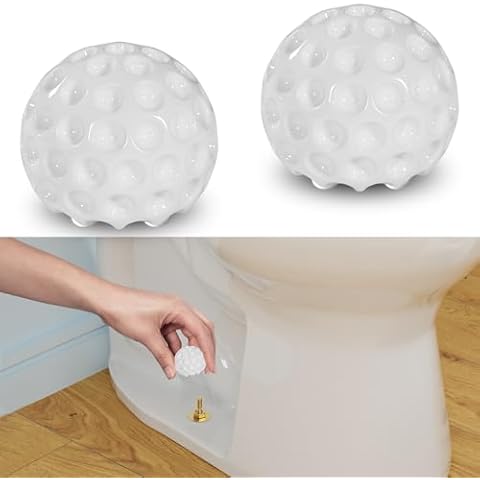 boeemi Toilet Bolt Caps, Toilet Bolt Covers Decorative 6Pack Include Ceramic Golf Toilet Caps & Universal Floor Caps, Delicate Bathroom Toilet Screw Cover Caps Easy Installation Cover