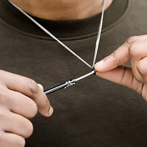 HELLOICE Samurai Sword Necklace - 18K Gold Plated Katana for Women and Men3
