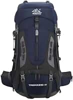Mochila Cargueira de Trilha Trekking 60L Múltiplos Compartimentos Sistema de Ventilação Ideal para Camping Montanhismo Viagem Esportes Impermeavel