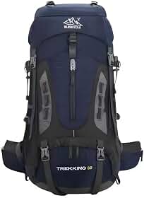 Mochila Cargueira de Trilha Trekking 60L Múltiplos Compartimentos Sistema de Ventilação Ideal para Camping Montanhismo Viagem Esportes Impermeavel
