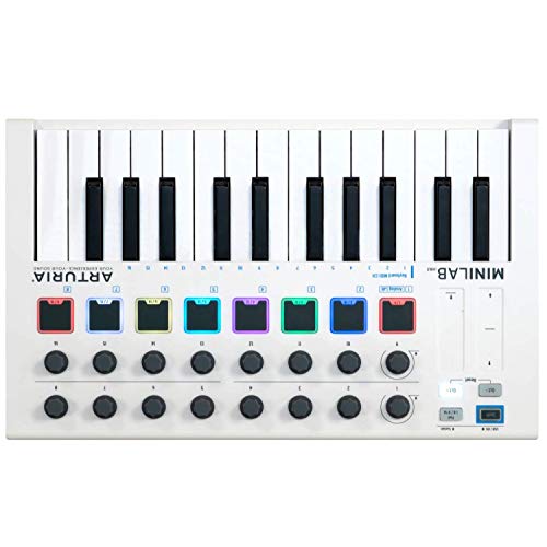 Arturia Minilab Mkii 25 Slim-Key Controller 25-Note Usb Mini Keyboard Controller With 16 Encoders With Gravity Magnet Phone Holder Bundle #TOP5