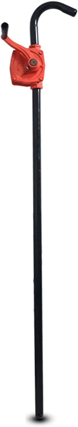 Heavy Duty Red Rotary Barrel Pump - Corrosion Resistant Hand Tool for Oil, Fuel & Petroleum Fluids - Ideal for Light to Medium Viscosity Applications