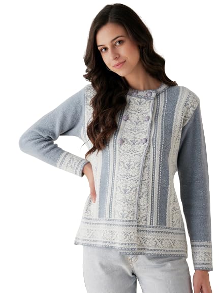 Image of Modeve Women Zig Zag Print Casual Sweater for Winter||Winterwear||