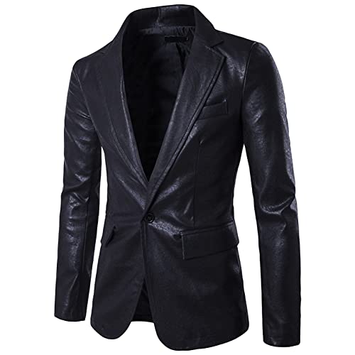 Veste de printemps mariage et bal blazer homme en cuir pour soirée