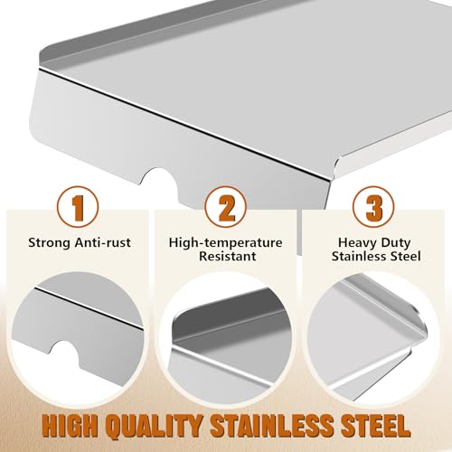 Image of Drip Pan Heat Baffle Replacement for Traeger 22 Series /Pro 575, Lil' Tex,Lil' Tex Elite,Lil' Tex Pellet Smoker Grills Parts, BAC070 BAC012 BBQ070C Stainless Steel Drip Pan Replacement