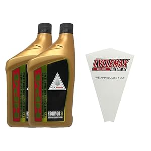 Cyclemax Two Pack Compatible With Honda Hp4 20W-50 Semi Synthetic Oil Blend 08C35-A25W0M Contains Two Quarts And A Funnel 1 41ygmb4yo3l. sl500 . ss300