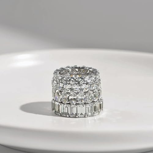 Marilyn Monroe Round Cut Eternity Ring | Rhodium,Yellow Gold & Rose Gold Plated 925 Sterling Silver Infinity Band for Women | 2-2.5-Carats Cubic Zirconia CZ Simulated Diamond2