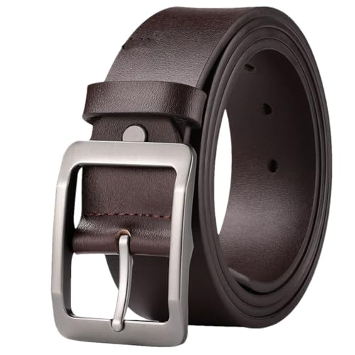 Men Classic Style Leather Belt with Business Pin Buckle for Daily Wear
