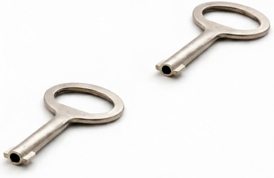 ARISE Pin Type Holes Socket Spanner Key with Bottle Opener Design | Pack of 2 | Zinc Chrome Metallic Finish | 7.5 × 5 × 1.5 cm | Control Panel Lock Service Key | Multipurpose Maintenance Tool