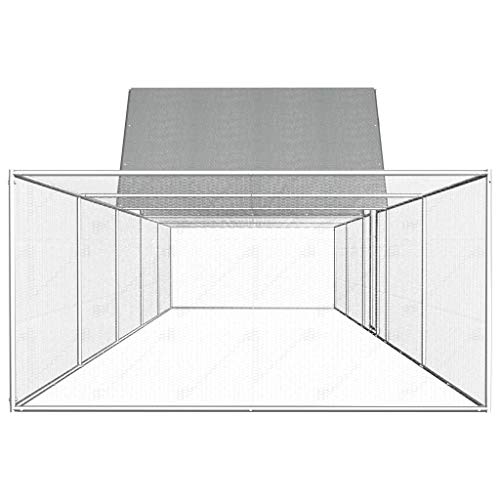 CASTLOVE Hühnerstall 10 x 2 x 2 m Verzinkter Stahl – Bild 4