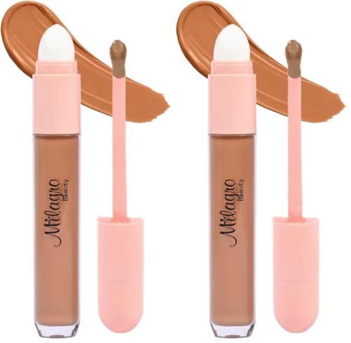 Image of Milagro Beauty Premium Wizard Concealer (6 ml) | Full Coverage, Matte & Poreless, Easily Blendable | Longlasting Creaseless Formula Covers Dark Spots | Highlighting & Contouring | All Skin Type | Cafe