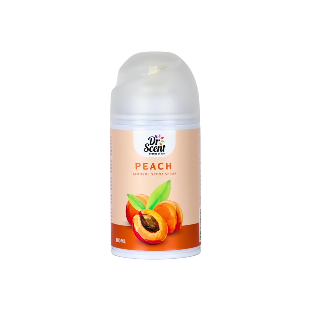 Dr Scent Breeze of JoyAir Freshener - Peach Aerosol Spray, 300ml - Long-Lasting Freshness with a Sweet, Fruity Scent