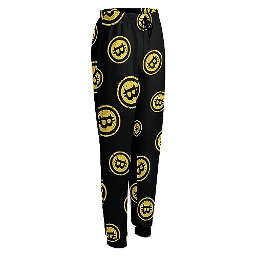 Bitcoin Logo Women's Pant Print Sweatpants Joggers Pants Sports Casual Trouser with Pockets - Image 7
