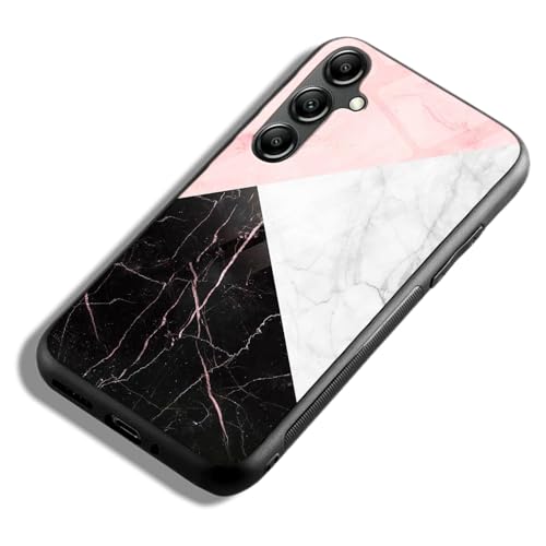Image of COLORflow Back Cover Compatible with Samsung Galaxy A14 5G / 4G | Beautiful Marble Black White Pink | Shockproof TPU Bumper Cover with Camera Protection Back Cover