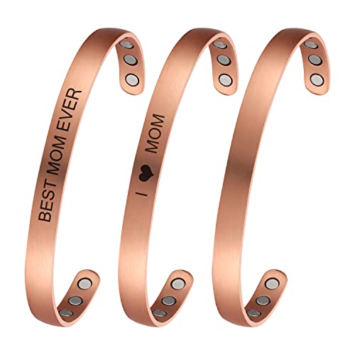 Magnetic Copper Bracelet For Women Mom Magnetic Therapy Bracelet For Arthritis Pain Relief High Gauge 99.9% Pure Copper With Magnets Anti-Allergies Copper Magnetic Bracelets #TOP19