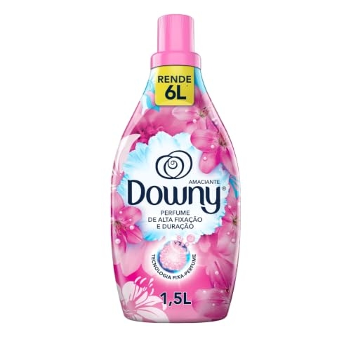 Downy Amaciante Concentrado Frescor Da Primavera 1.5L, Rende 6L, Perfume com Notas de Flores e Baunilha