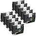 Fimax 10 Pack Compatible Brother TZe-231 TZe231 P-Touch Label Tape 12mm 1/2 inches (0.47") Black on White Standard Laminated Tape TZ-231