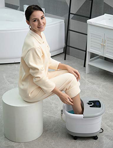 Foot Spa Bath Massager with Heat and Automatic Massage Foot Pedicure Spa Machine Athletes Foot Bubble Soak Tub,Digital Adjustable Temperature Control