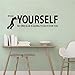 Inspirational Quote Wall Sticker Push Yourself Motivation Success Wall Decal Art Vinyl Office Decoration Wall Decor for Classroom Gym Fitness Mural TM-74 (Black)