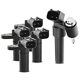 A-Premium 5-PC Engine Camshaft Crankshaft Position Sensors Compatible with Ford F-150 F150, Explorer, Fusion, Edge, Transit-250, Mustang, Taurus, Flex, Police Interceptor & Lincoln MKZ, MKX, MKS, MKT